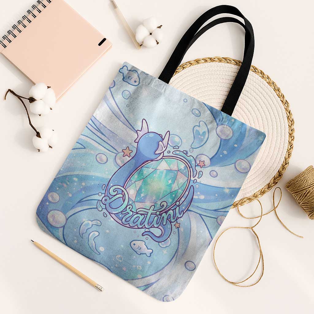 Dratini Tote Bag Pastel Aquatic Crystal Art