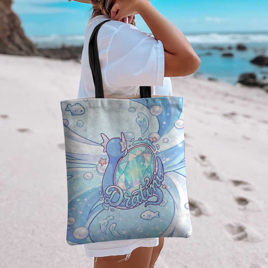 Dratini Tote Bag Pastel Aquatic Crystal Art