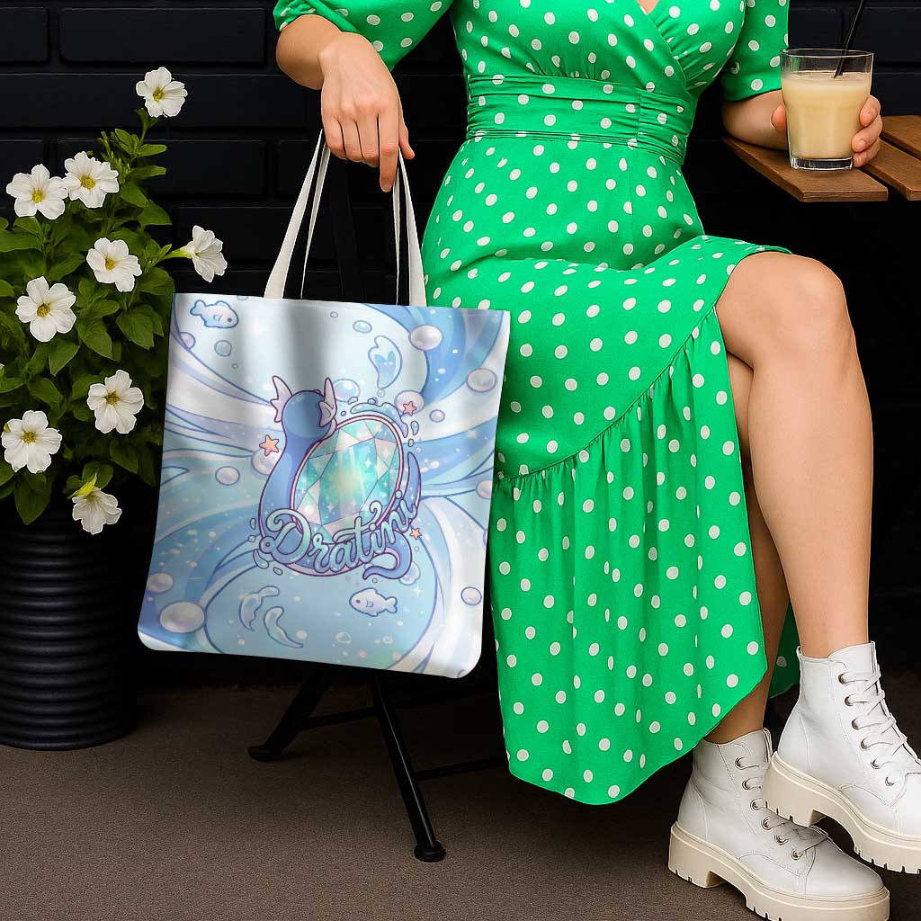 Dratini Tote Bag Pastel Aquatic Crystal Art