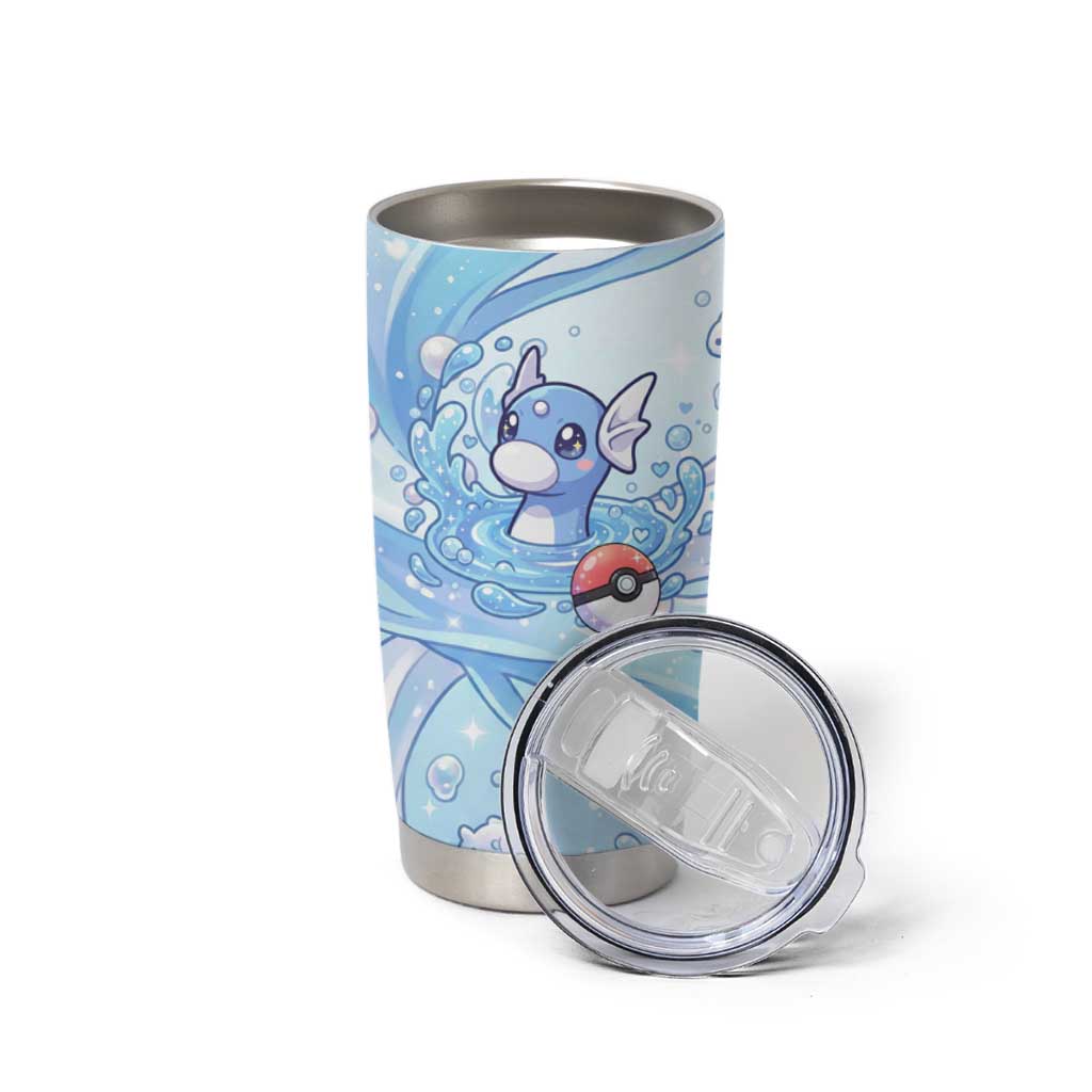 Dratini Tumbler Cup Pastel Aquatic Crystal Art