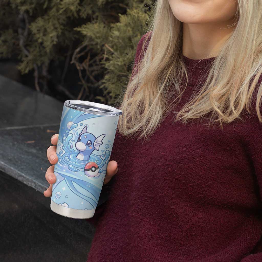 Dratini Tumbler Cup Pastel Aquatic Crystal Art