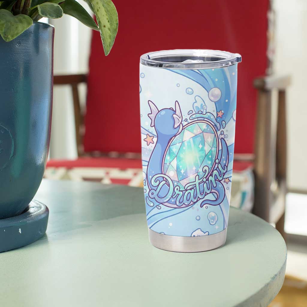 Dratini Tumbler Cup Pastel Aquatic Crystal Art