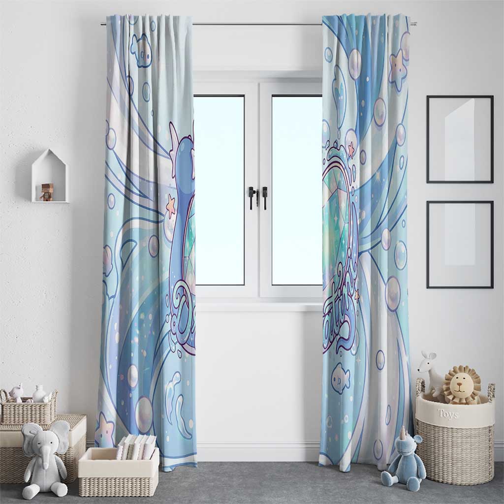 Dratini Window Curtain Pastel Aquatic Crystal Art