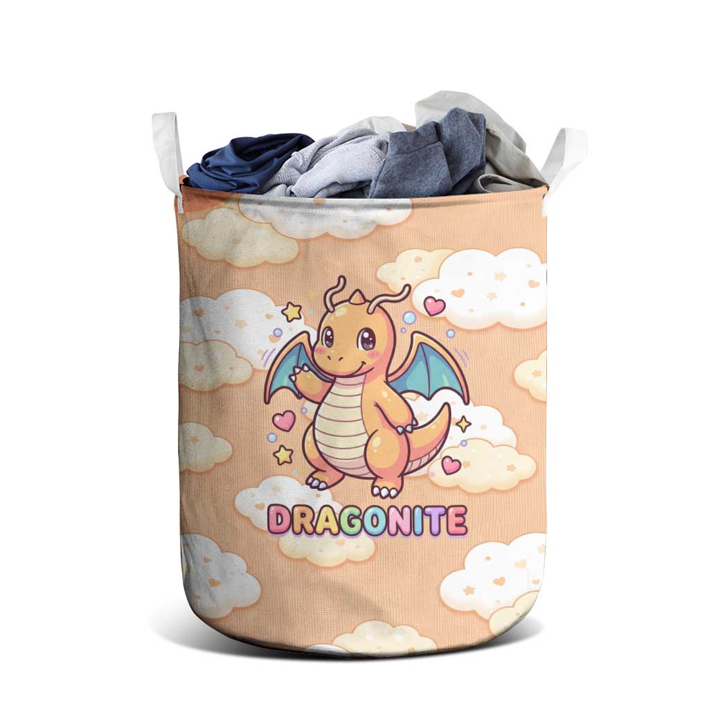 Dragonite Laundry Basket Whimsical Pastel Cloud Art