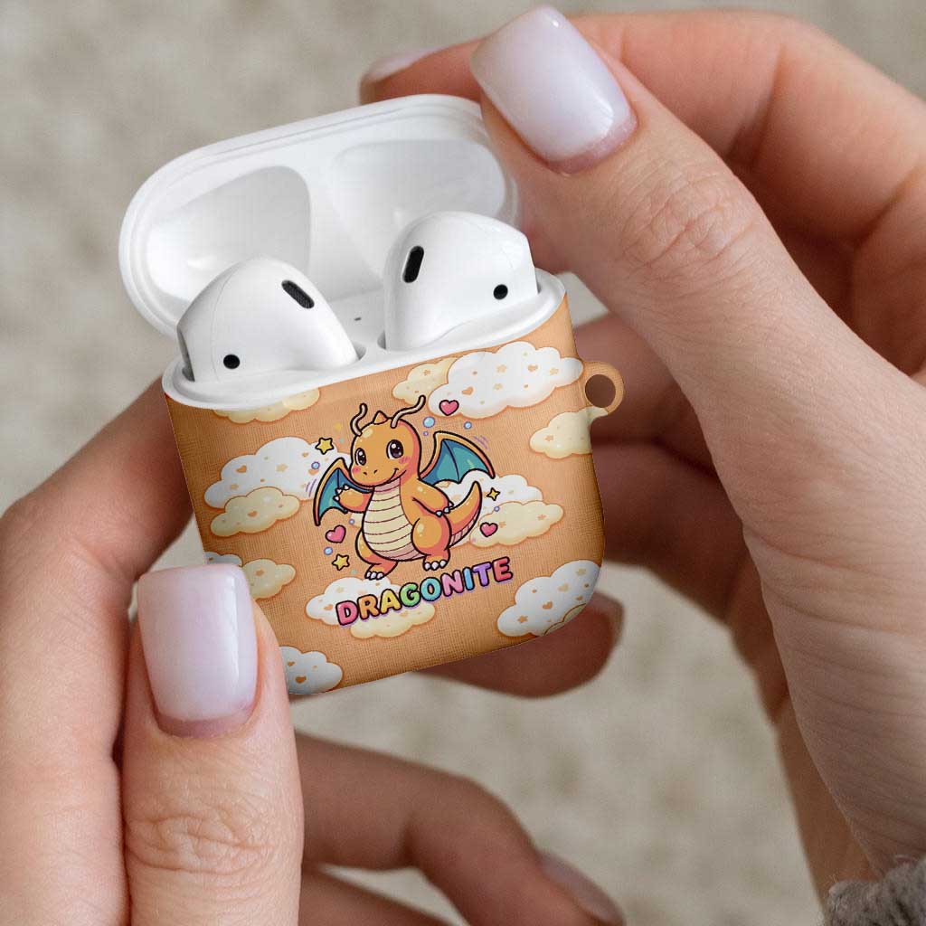 Dragonite AirPods Case Whimsical Pastel Cloud Art