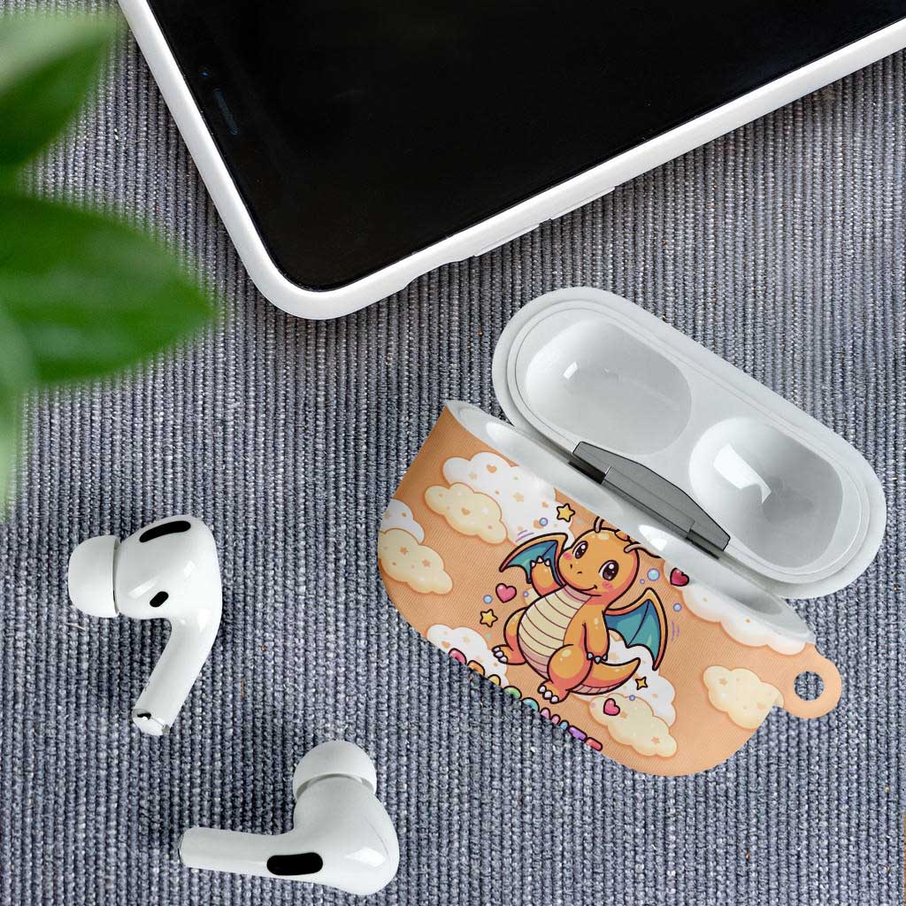 Dragonite AirPods Case Whimsical Pastel Cloud Art