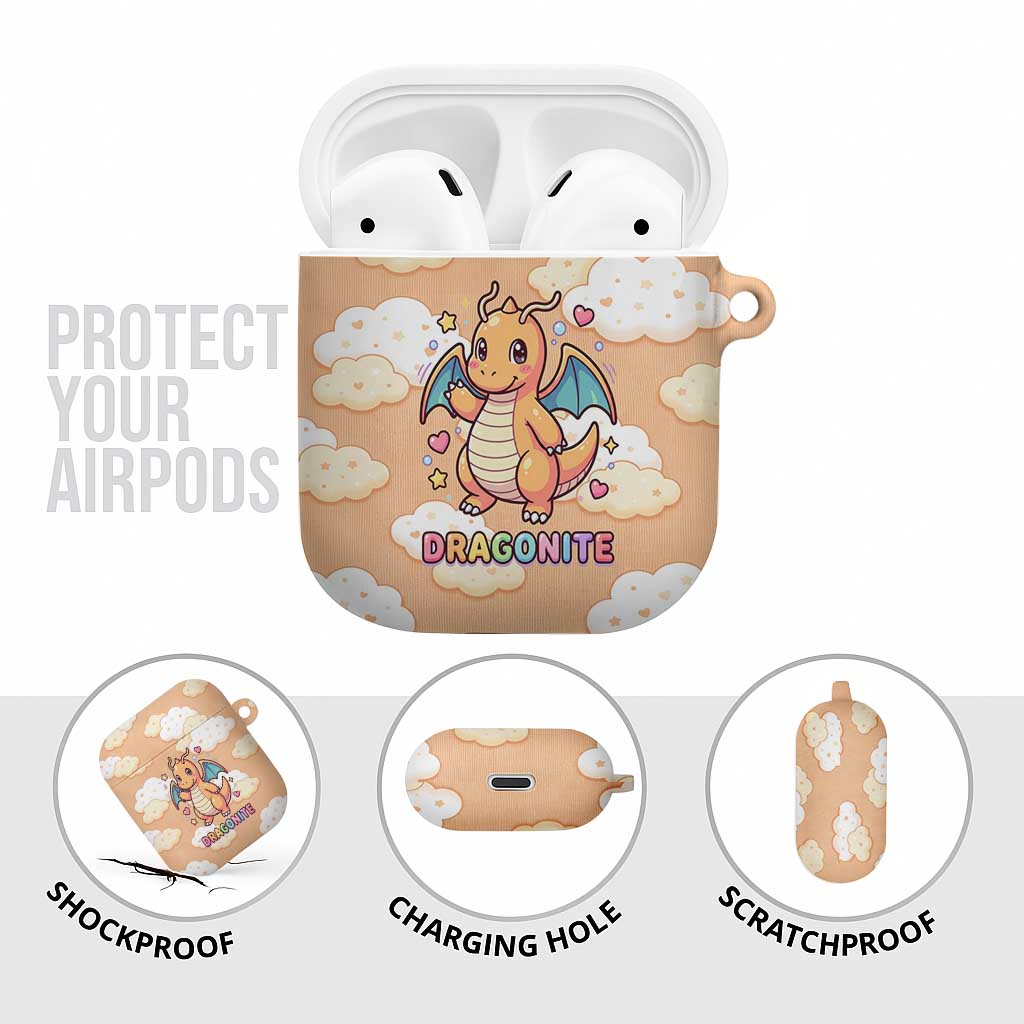 Dragonite AirPods Case Whimsical Pastel Cloud Art