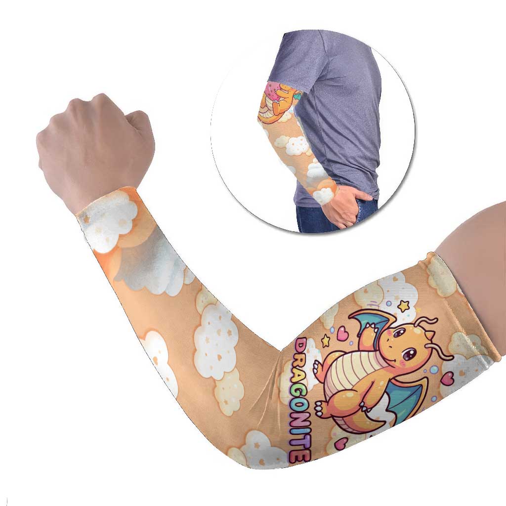 Dragonite Arm Sleeves Whimsical Pastel Cloud Art