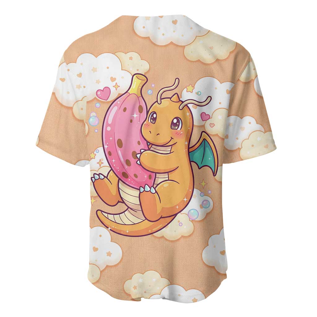 Dragonite Baseball Jersey Whimsical Pastel Cloud Art