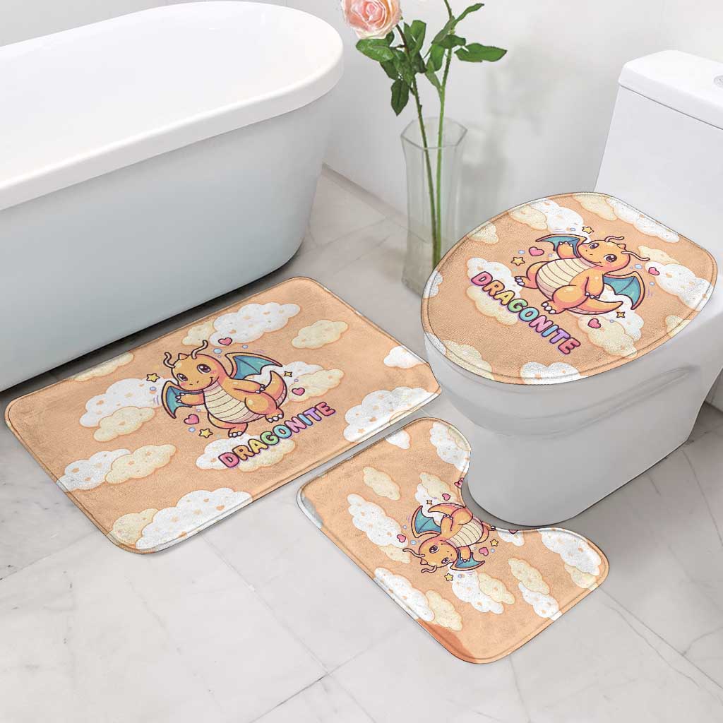 Dragonite Bathroom Set Whimsical Pastel Cloud Art