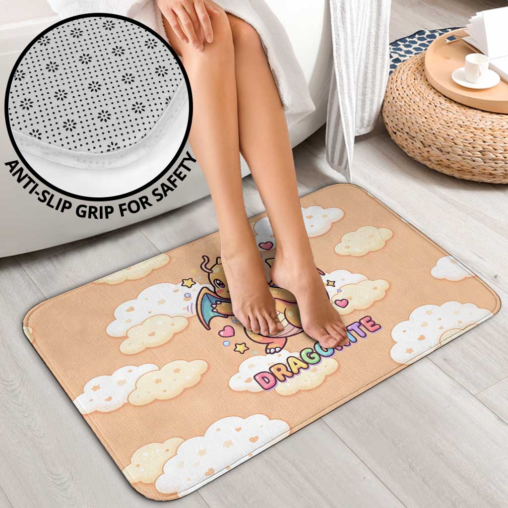 Dragonite Bathroom Set Whimsical Pastel Cloud Art