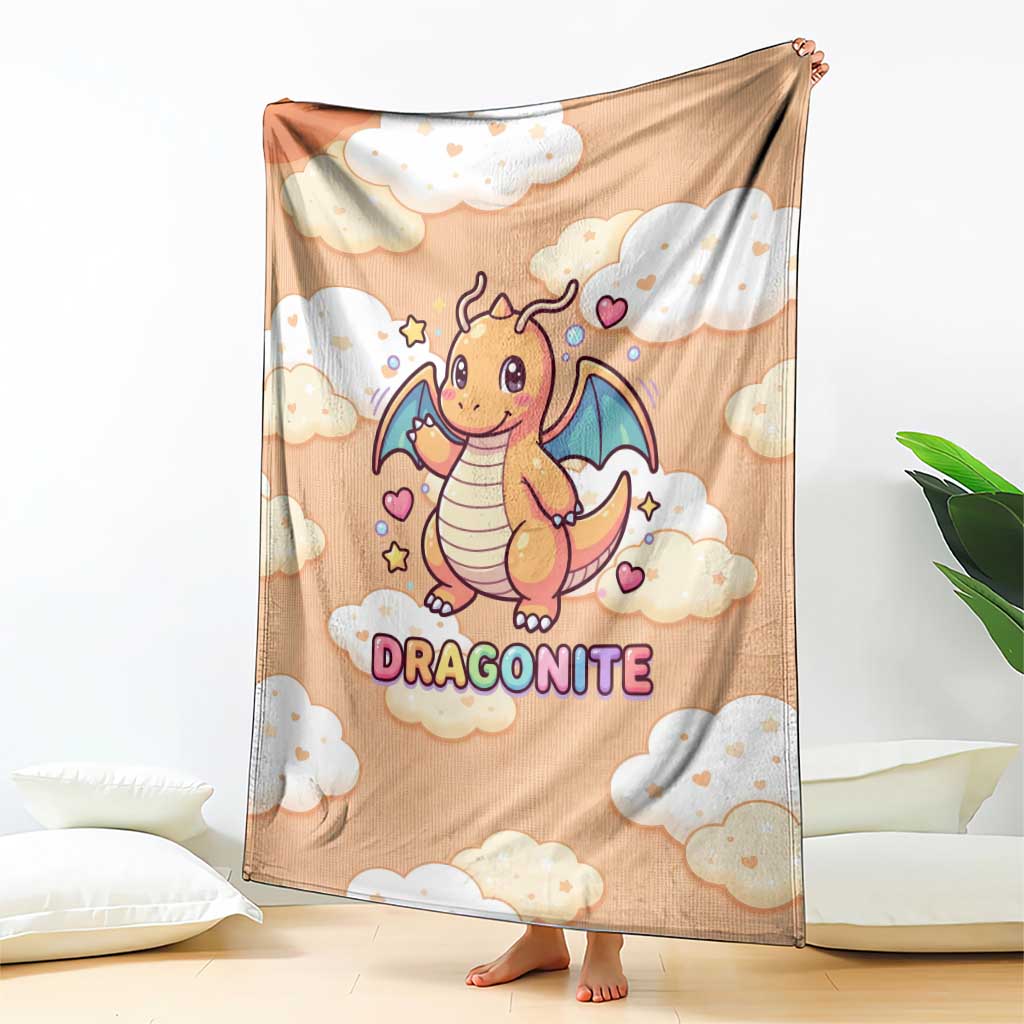 Dragonite Blanket Whimsical Pastel Cloud Art