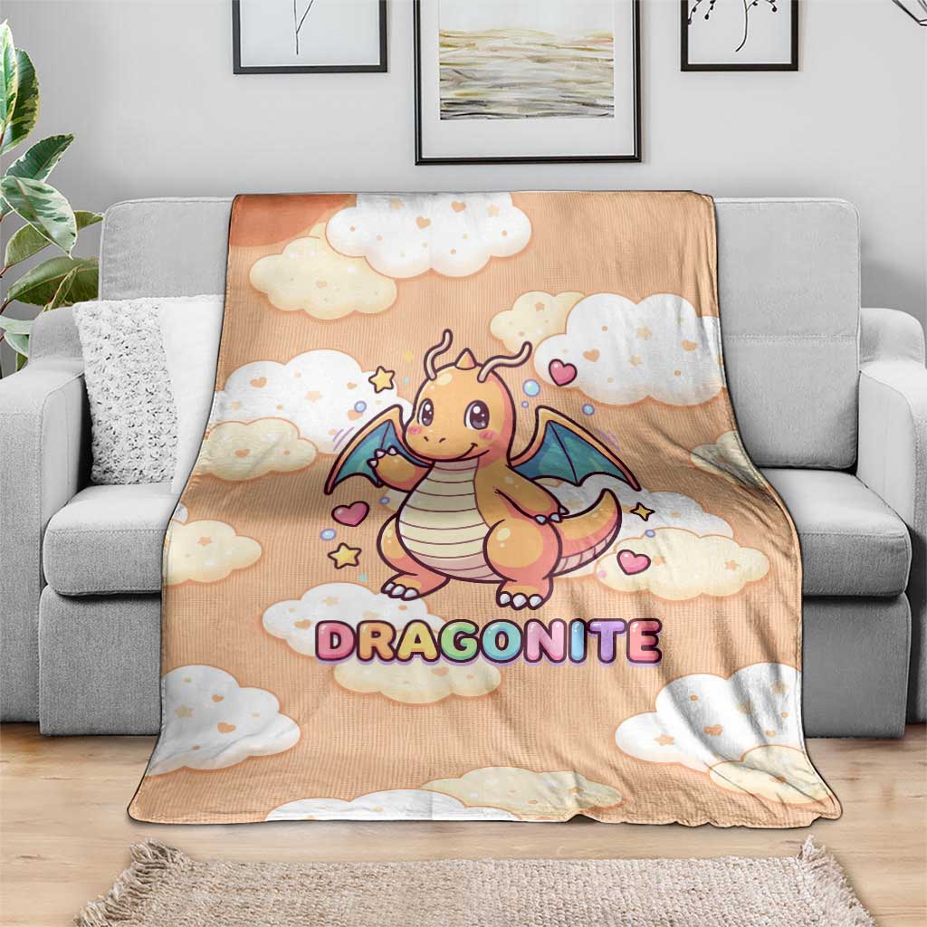 Dragonite Blanket Whimsical Pastel Cloud Art