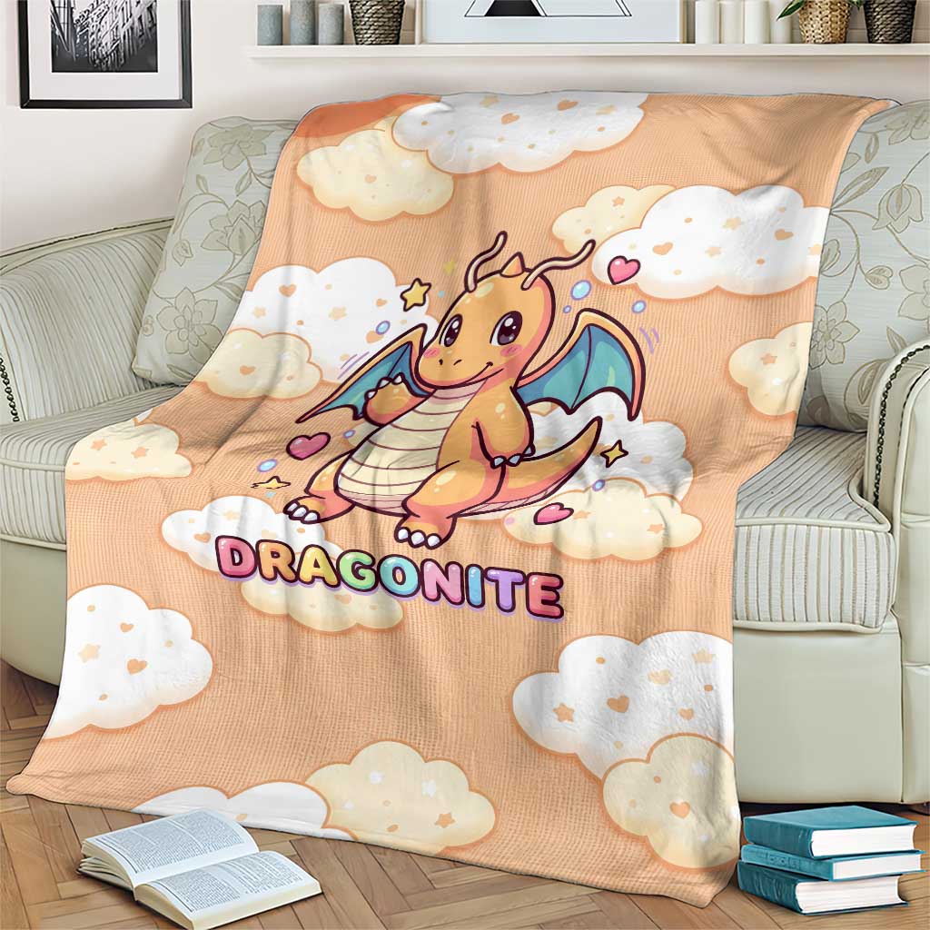 Dragonite Blanket Whimsical Pastel Cloud Art