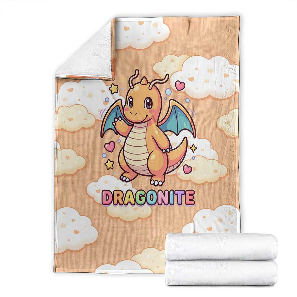 Dragonite Blanket Whimsical Pastel Cloud Art