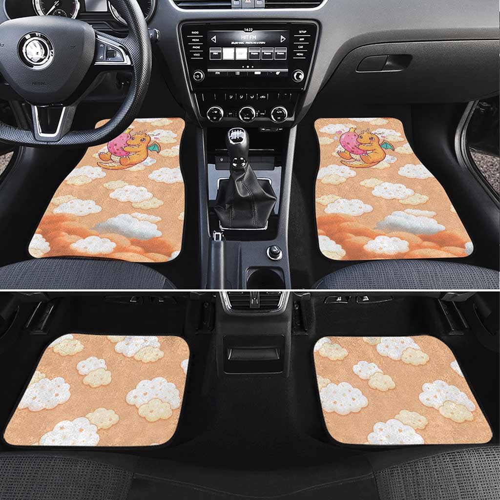 Dragonite Car Mats Whimsical Pastel Cloud Art