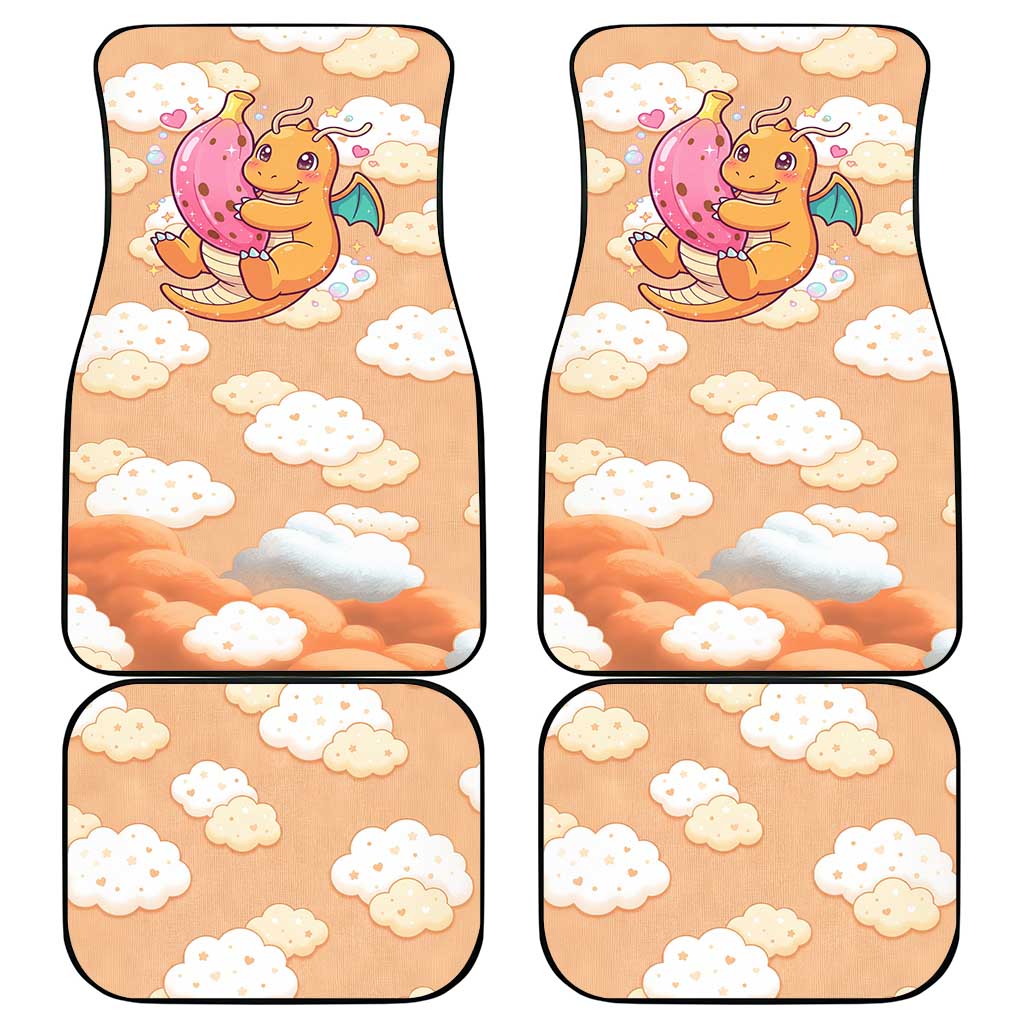 Dragonite Car Mats Whimsical Pastel Cloud Art