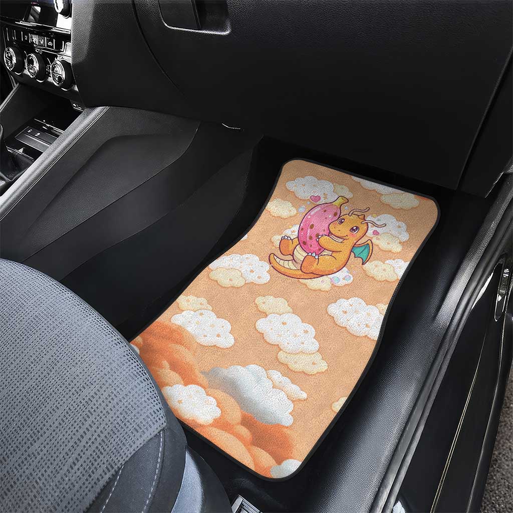 Dragonite Car Mats Whimsical Pastel Cloud Art