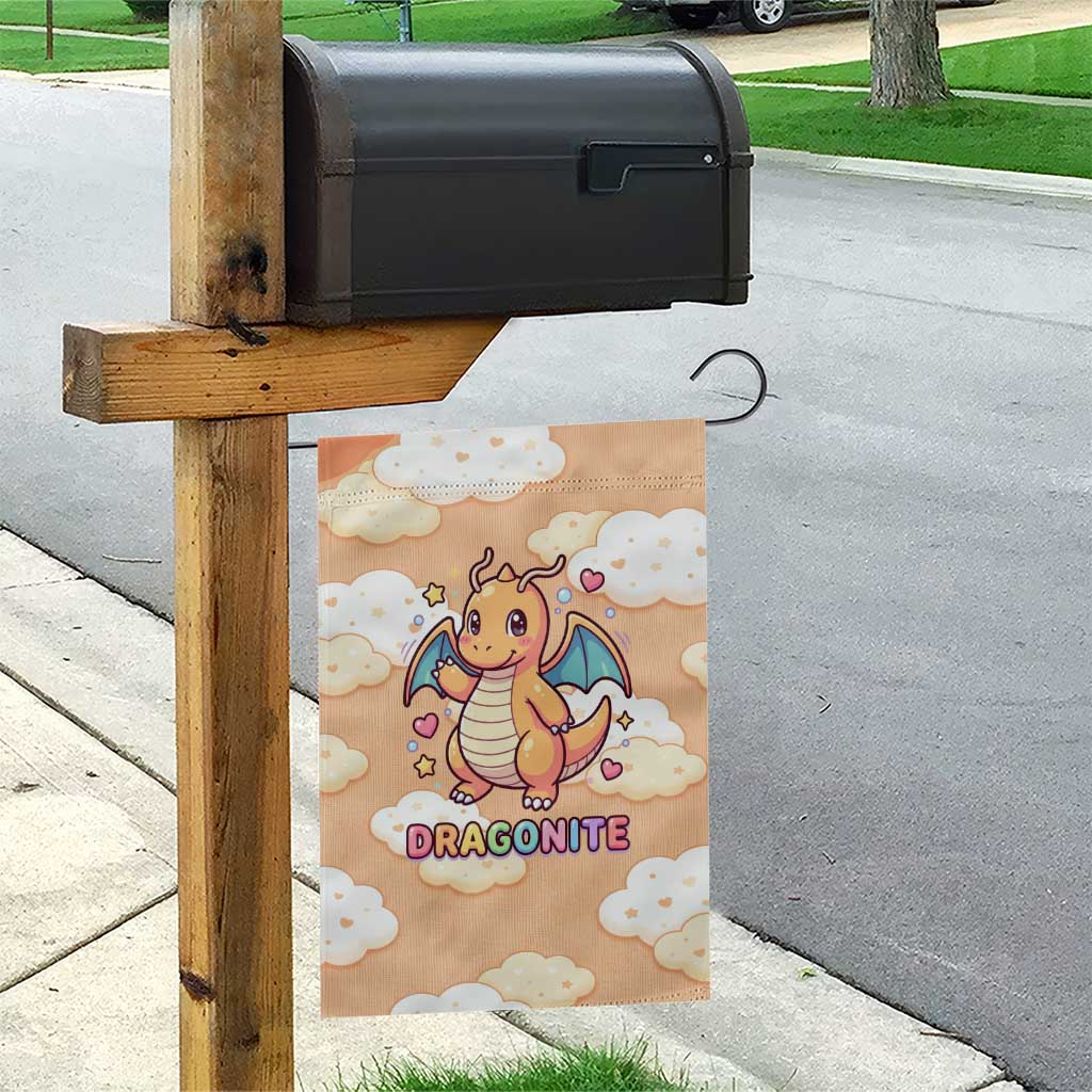 Dragonite Garden Flag Whimsical Pastel Cloud Art