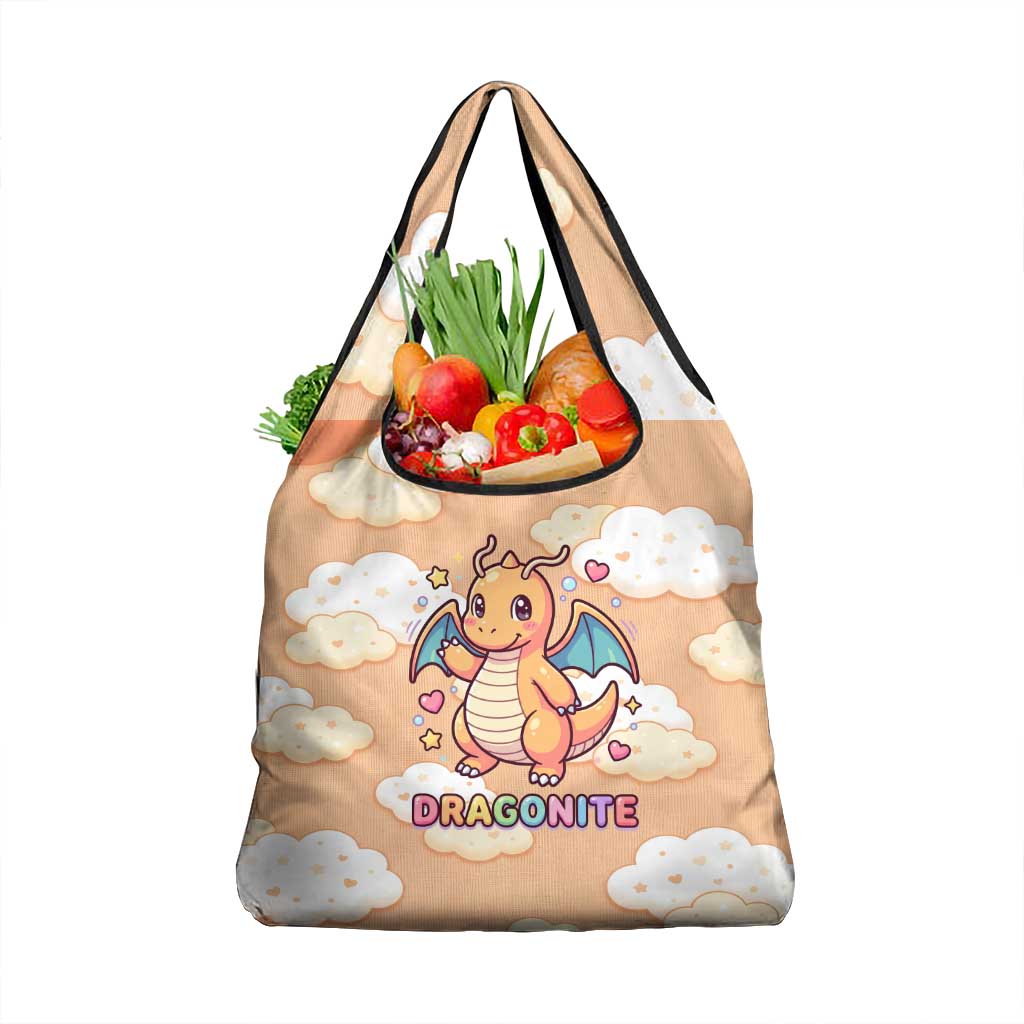 Dragonite Grocery Bag Whimsical Pastel Cloud Art