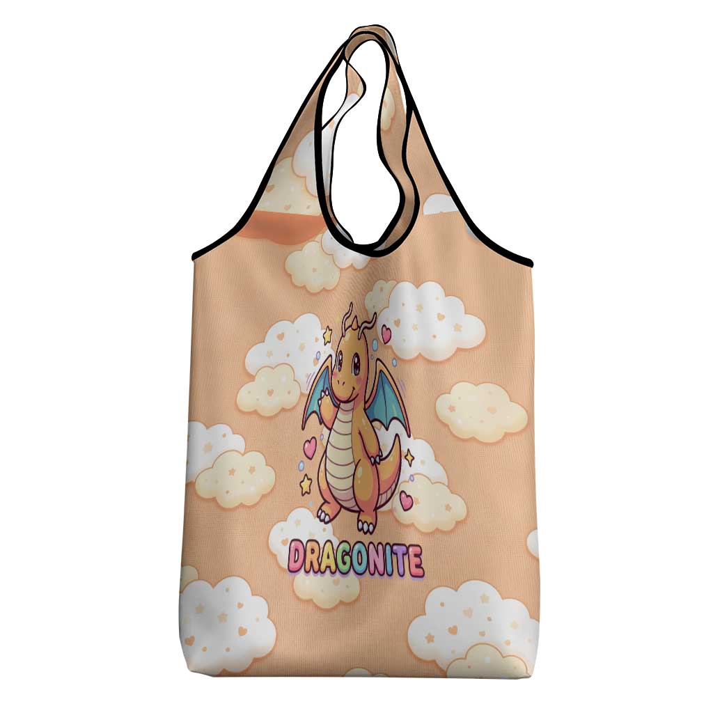 Dragonite Grocery Bag Whimsical Pastel Cloud Art