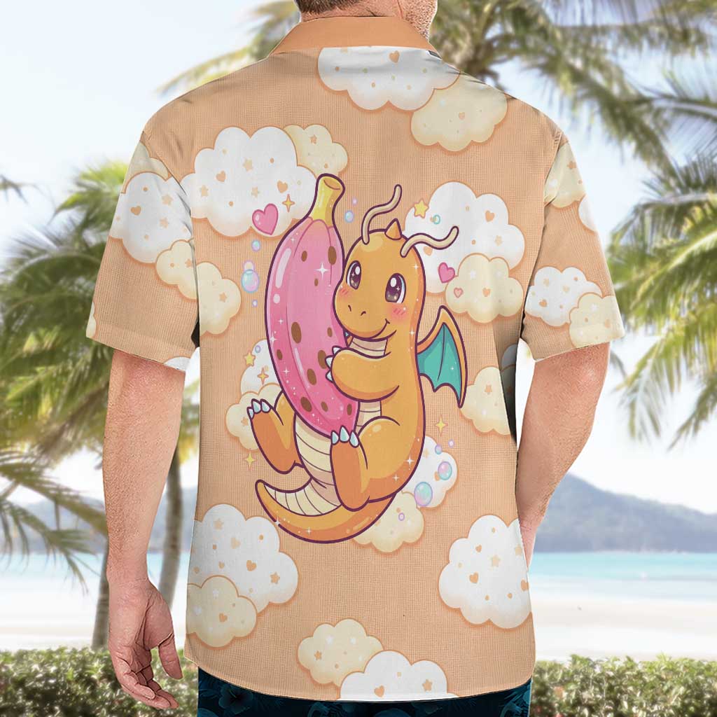 Dragonite Hawaiian Shirt Whimsical Pastel Cloud Art