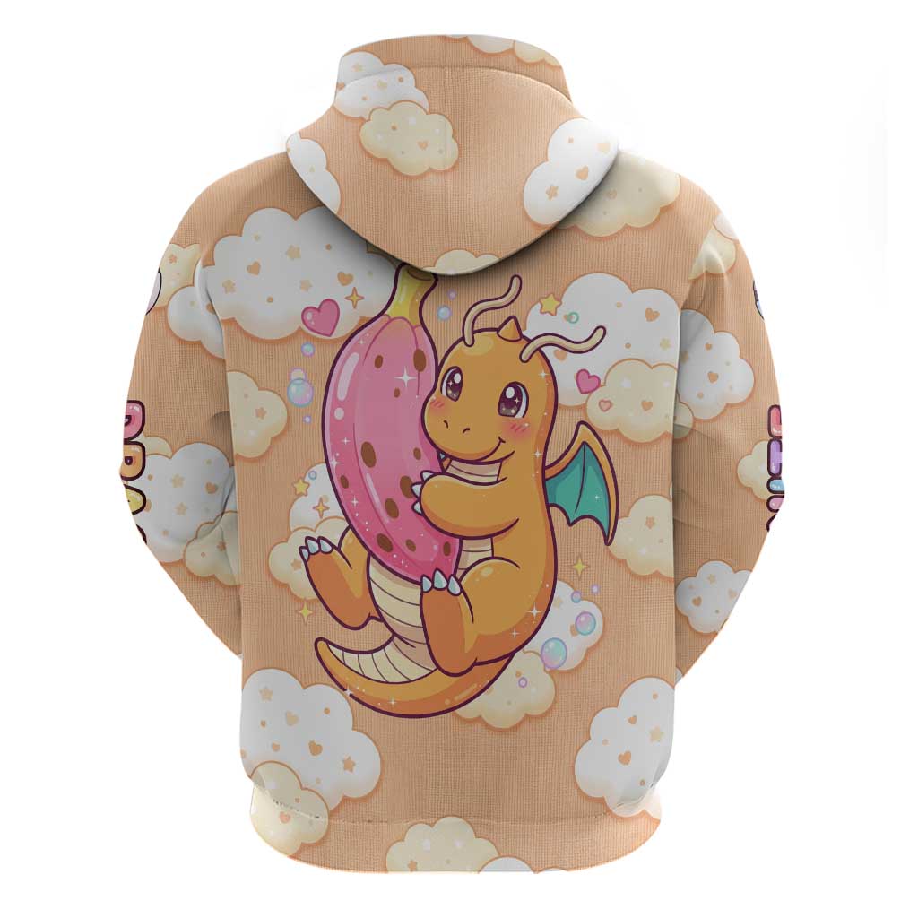 Dragonite Hoodie Whimsical Pastel Cloud Art