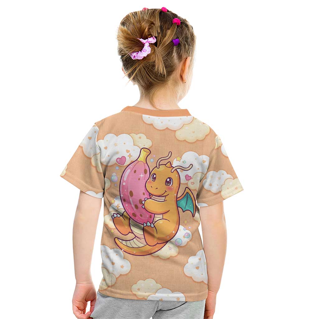Dragonite Kid T Shirt Whimsical Pastel Cloud Art