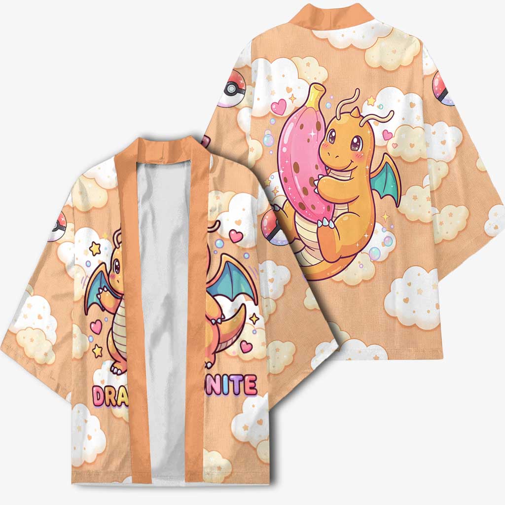 Dragonite Kimono Whimsical Pastel Cloud Art