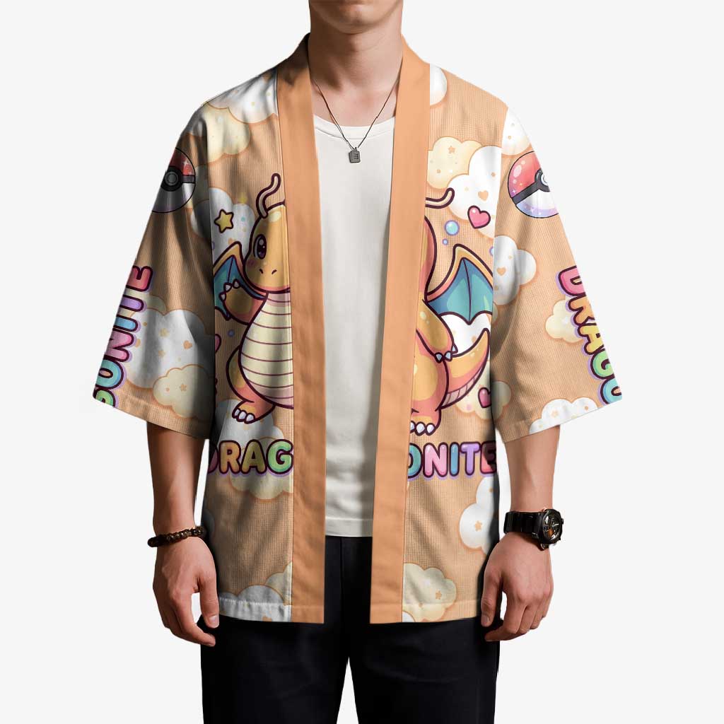 Dragonite Kimono Whimsical Pastel Cloud Art