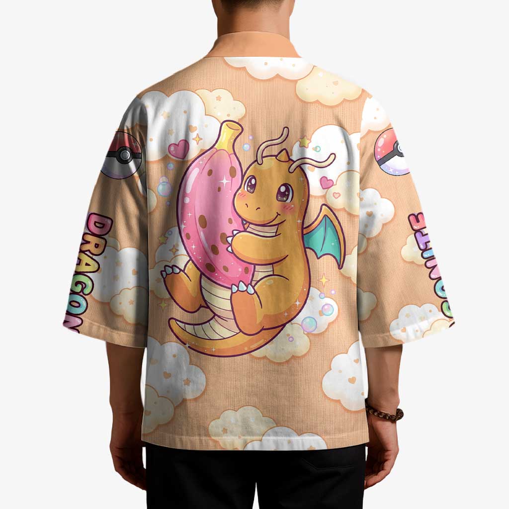 Dragonite Kimono Whimsical Pastel Cloud Art
