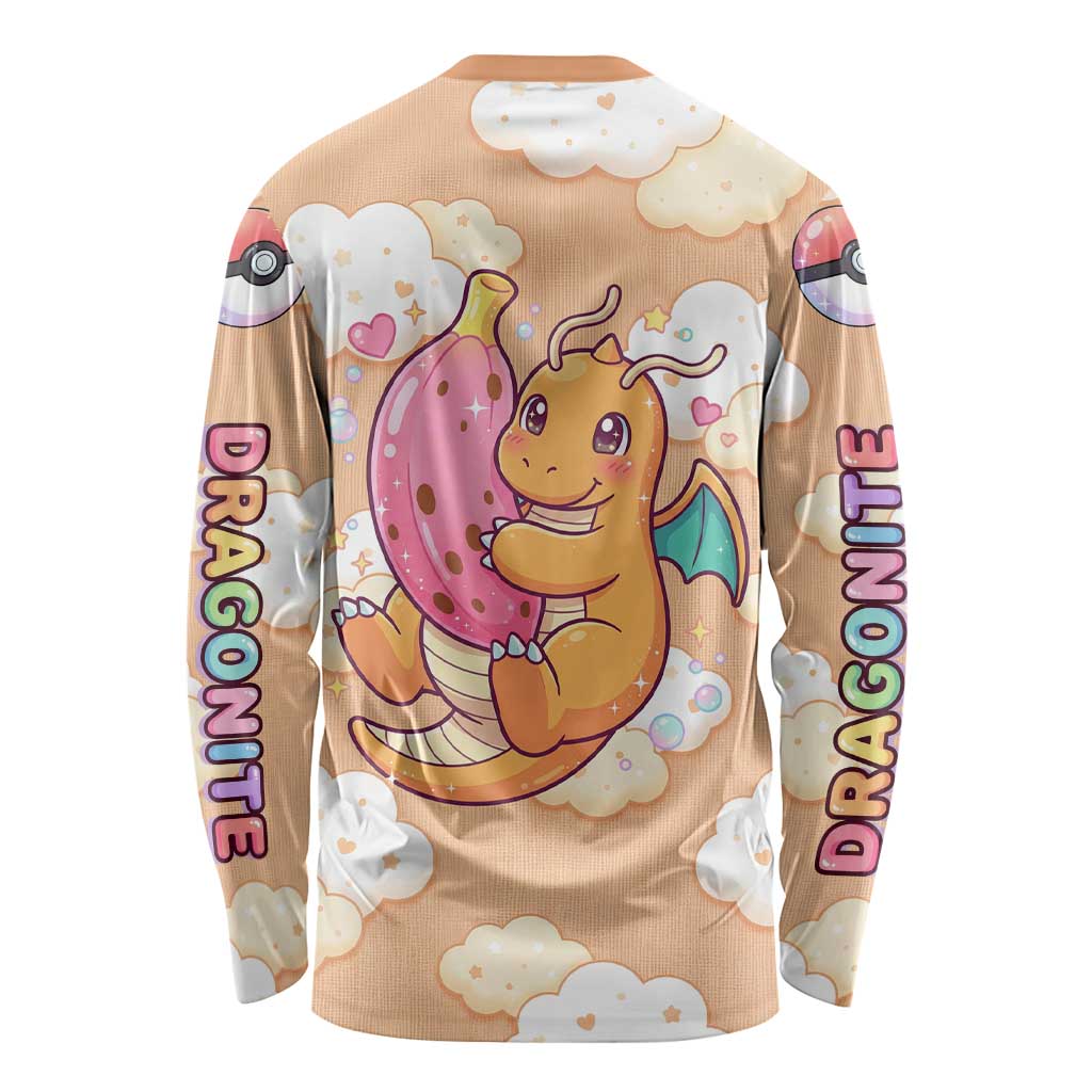 Dragonite Long Sleeve Shirt Whimsical Pastel Cloud Art