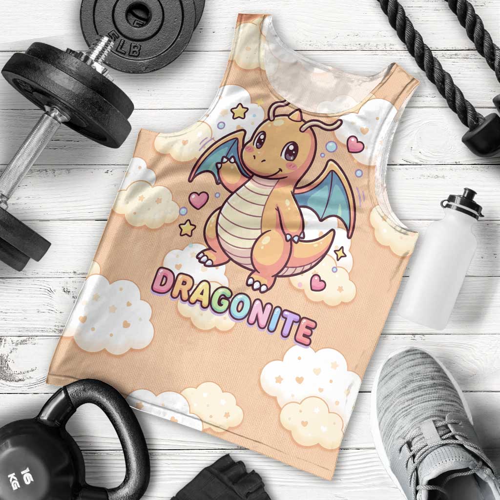 Dragonite Men Tank Top Whimsical Pastel Cloud Art