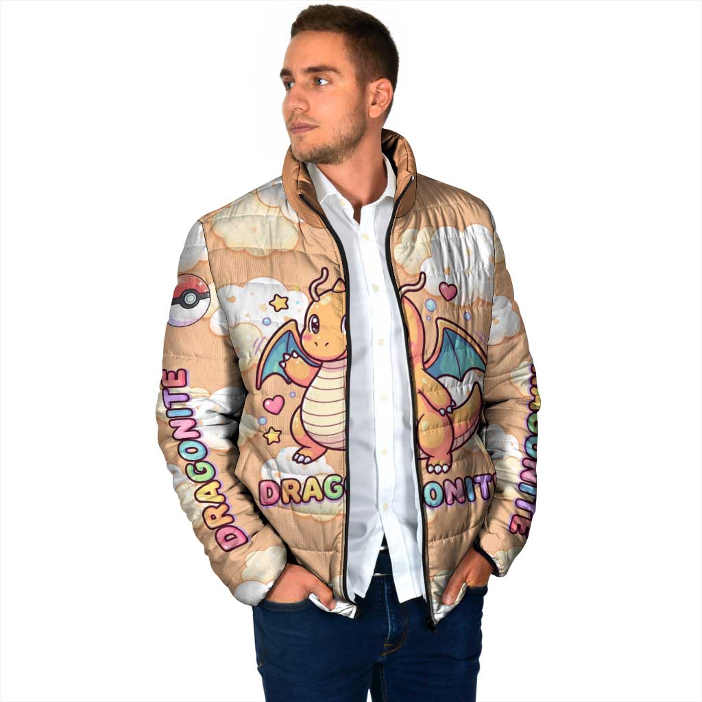 Dragonite Padded Jacket Whimsical Pastel Cloud Art