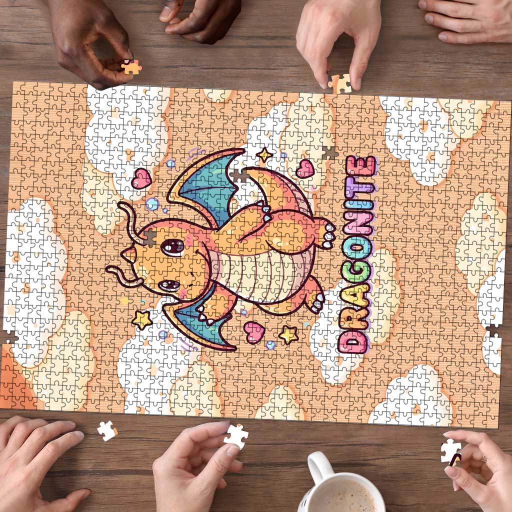 Dragonite Puzzle Whimsical Pastel Cloud Art
