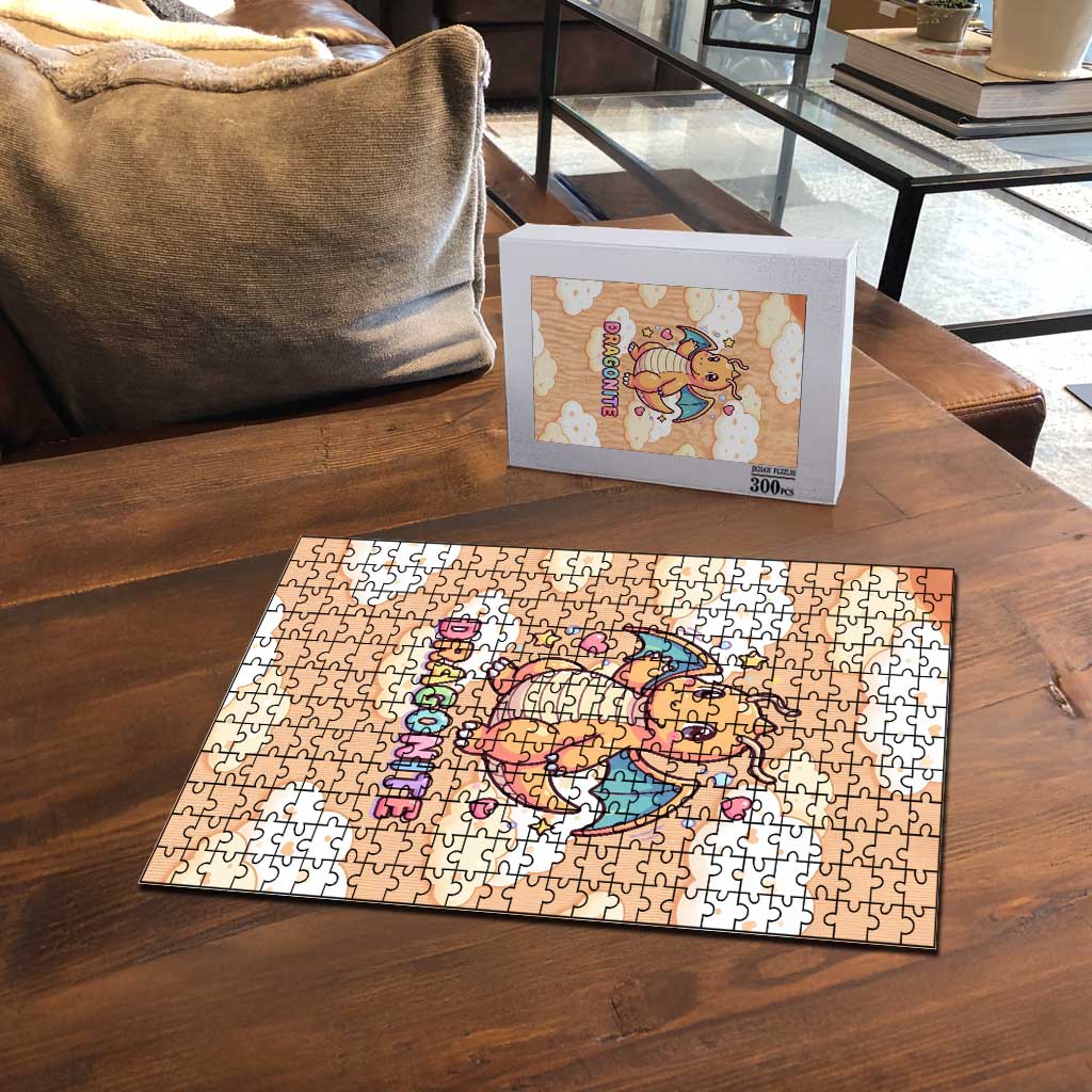 Dragonite Puzzle Whimsical Pastel Cloud Art