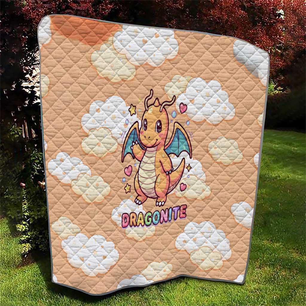 Dragonite Quilt Whimsical Pastel Cloud Art