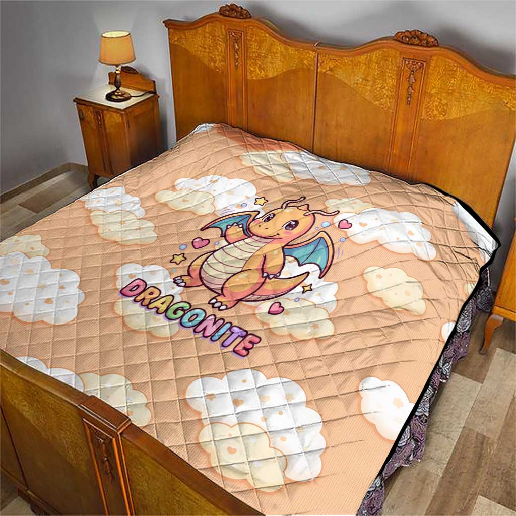 Dragonite Quilt Whimsical Pastel Cloud Art