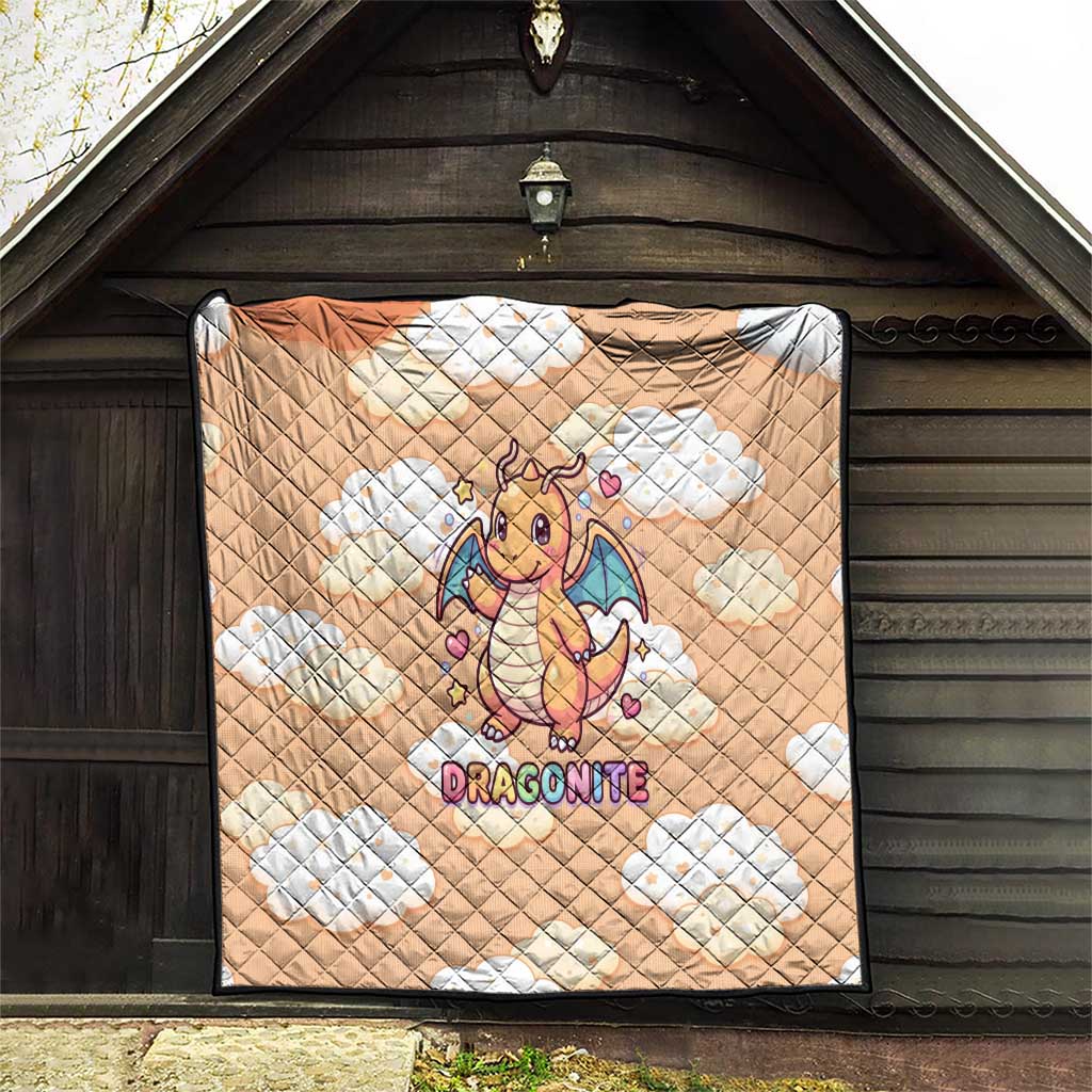 Dragonite Quilt Whimsical Pastel Cloud Art