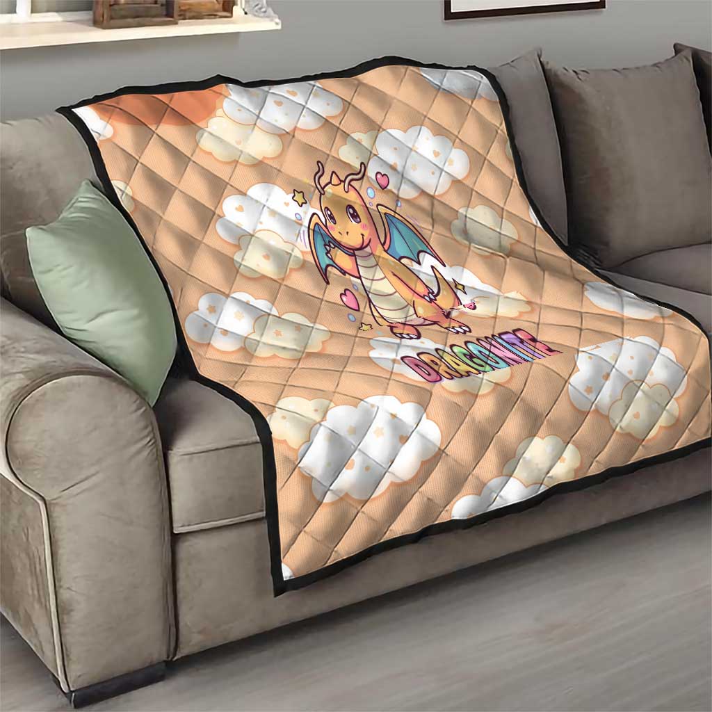 Dragonite Quilt Whimsical Pastel Cloud Art