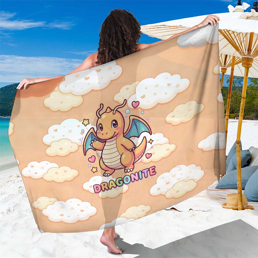 Dragonite Sarong Whimsical Pastel Cloud Art