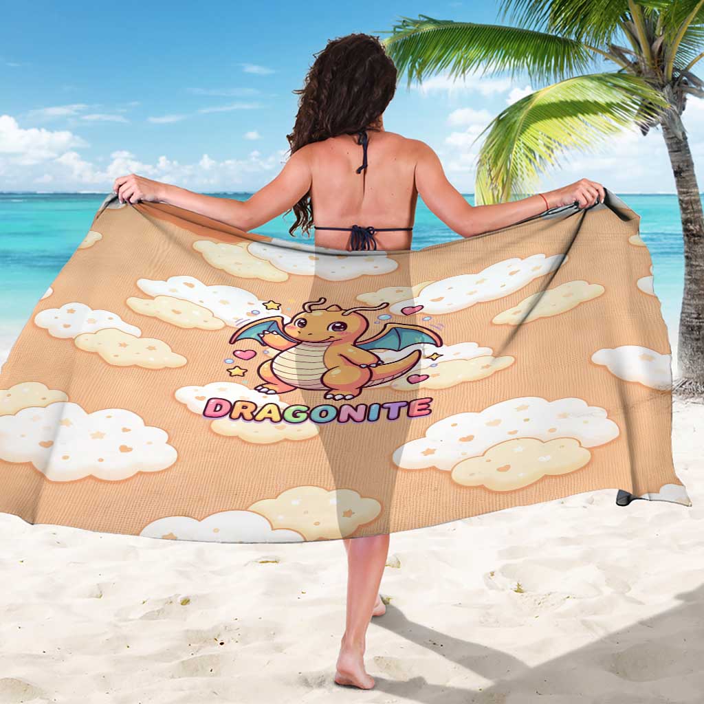 Dragonite Sarong Whimsical Pastel Cloud Art