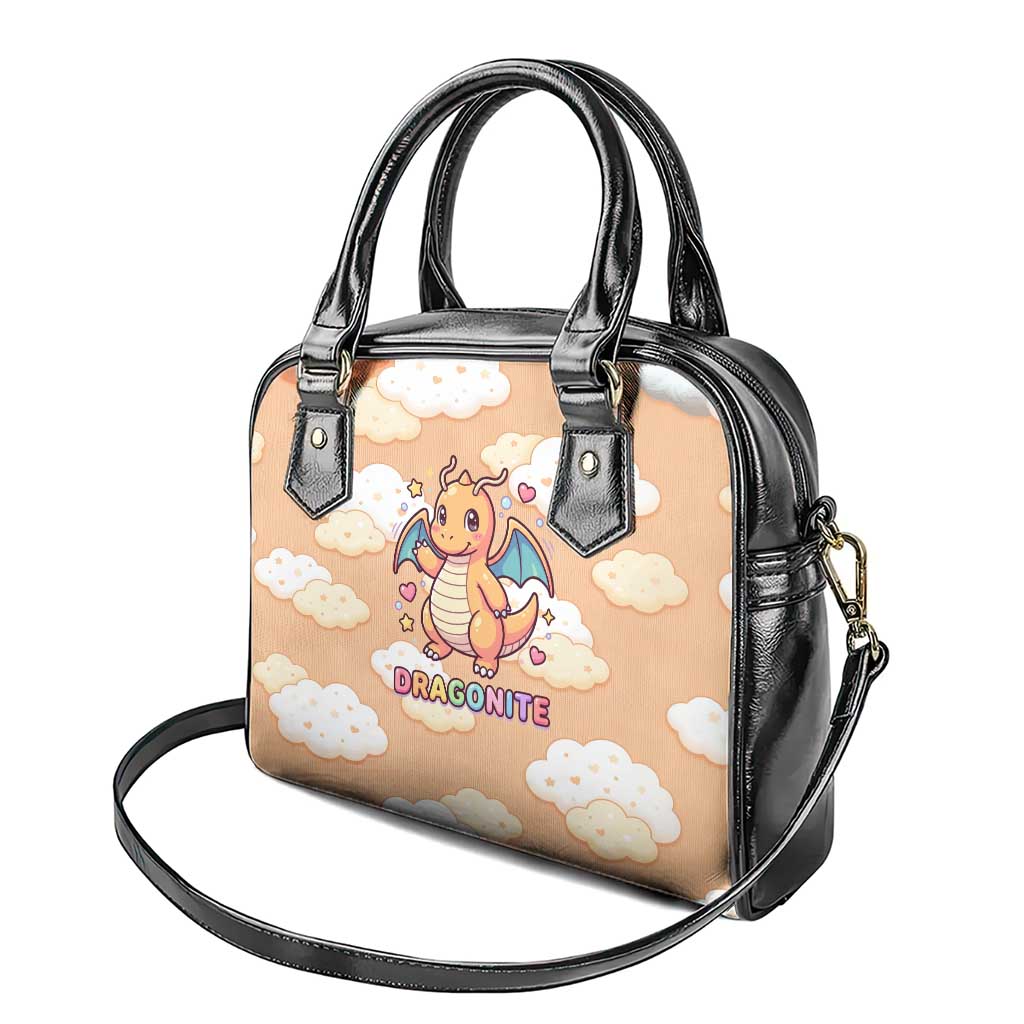 Dragonite Shoulder Handbag Whimsical Pastel Cloud Art