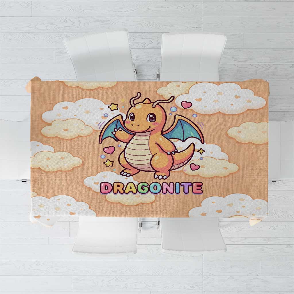 Dragonite Tablecloth Whimsical Pastel Cloud Art