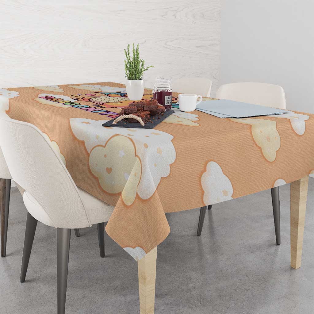 Dragonite Tablecloth Whimsical Pastel Cloud Art