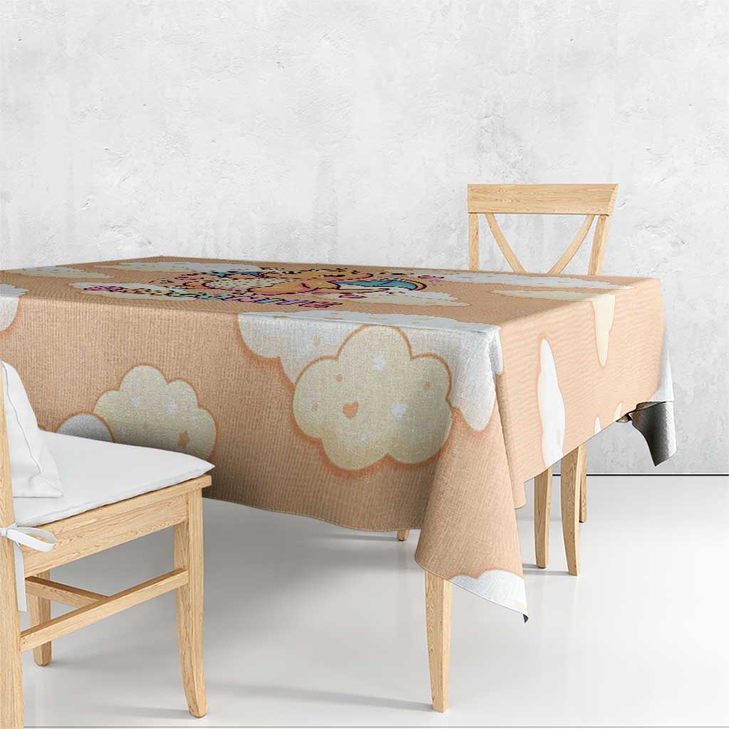 Dragonite Tablecloth Whimsical Pastel Cloud Art
