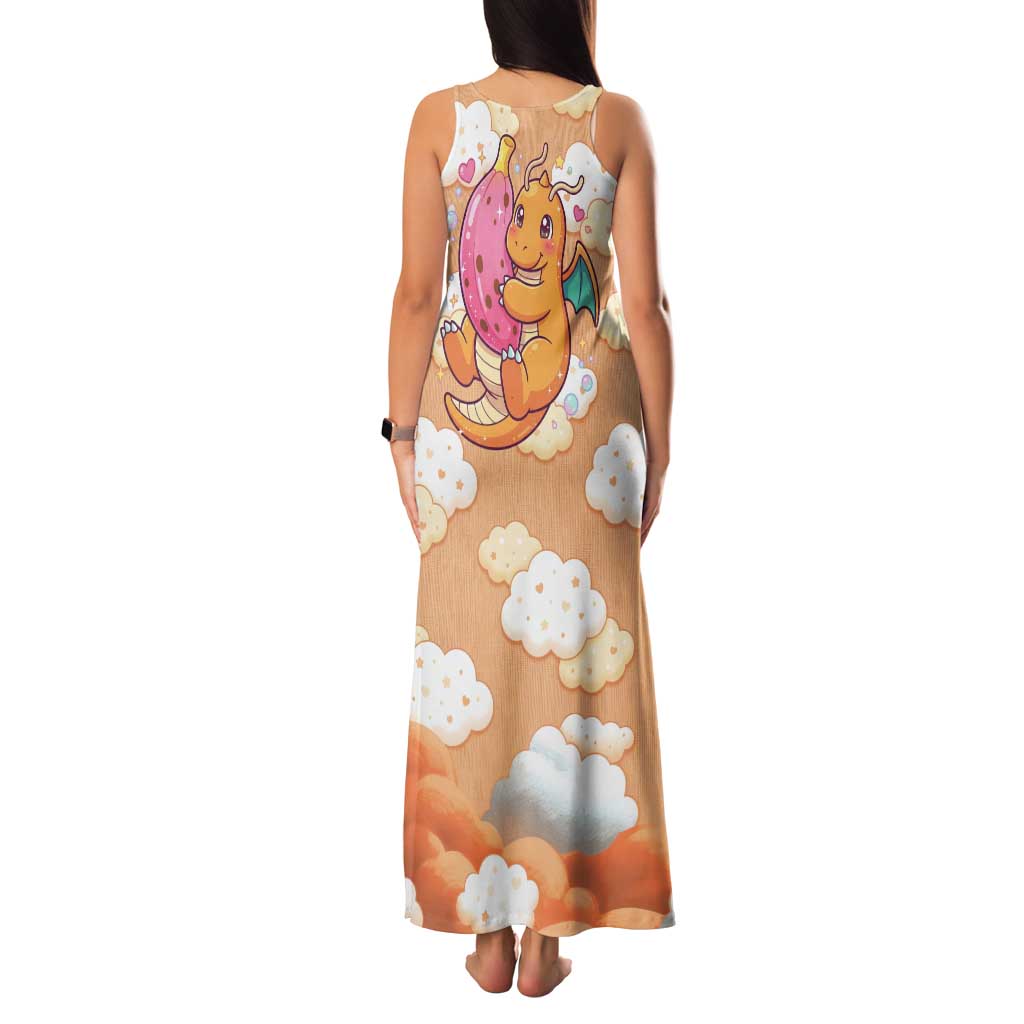 Dragonite Tank Maxi Dress Whimsical Pastel Cloud Art