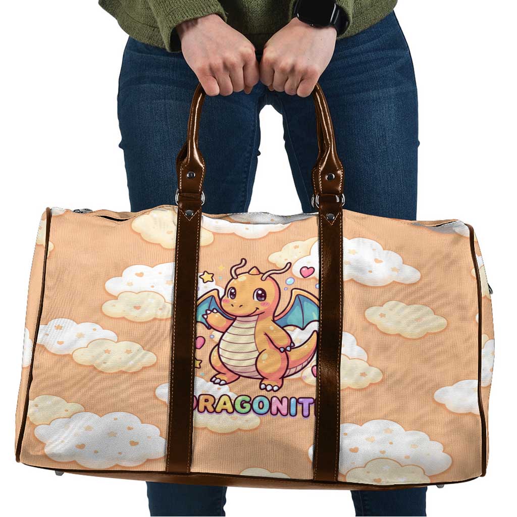 Dragonite Travel Bag Whimsical Pastel Cloud Art