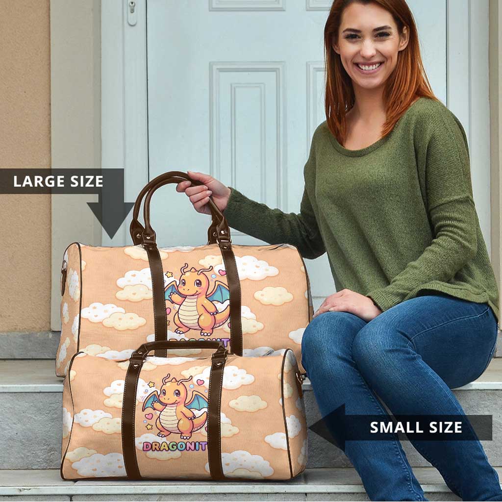 Dragonite Travel Bag Whimsical Pastel Cloud Art
