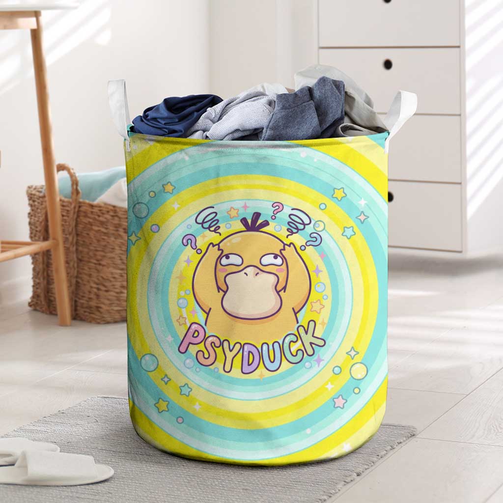 Psyduck Laundry Basket Vibrant Kawaii Splash Art